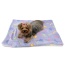 Purple - Ultra Plush Colorful Bones/Paws Blanket - 50" x 30"