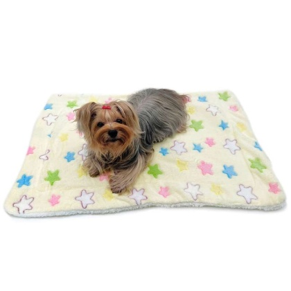 Yellow - Ultra Plush Colorful Stars Blanket - 30" x 20"