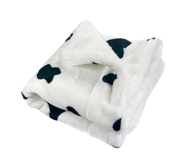 White - Ultra Plush Moo Cow Blanket - 50" x 30"