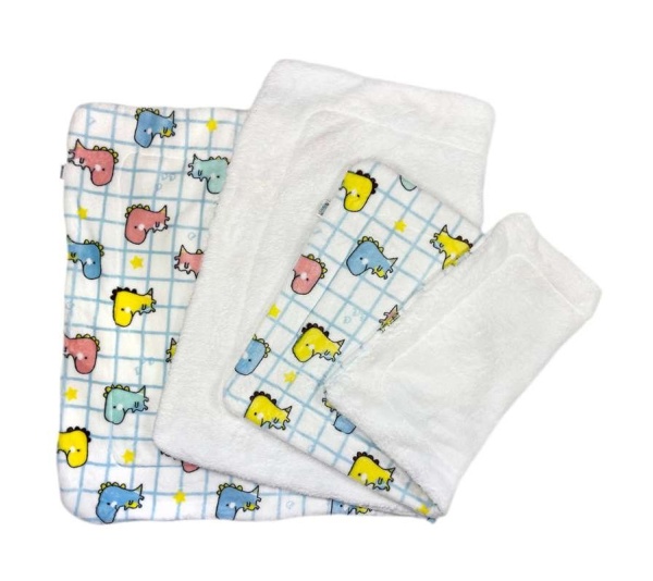 White - Ultra Plush Colorful Dinosaurs Blanket - 30" x 20"