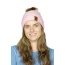 Dianthus Pink Ribbed Beanie with Pom