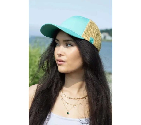 Island Vibes Baseball Cap with Raffia