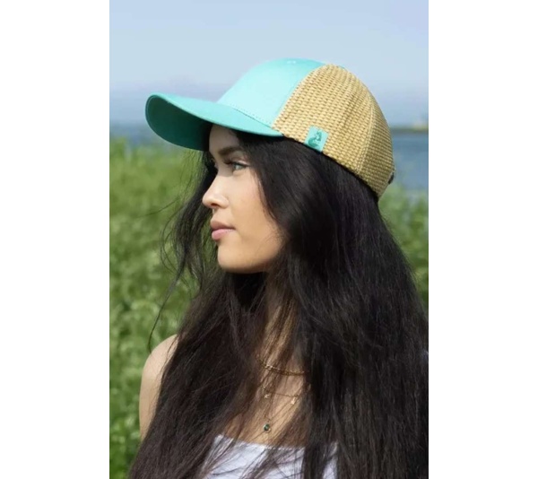 Island Vibes Baseball Cap with Raffia