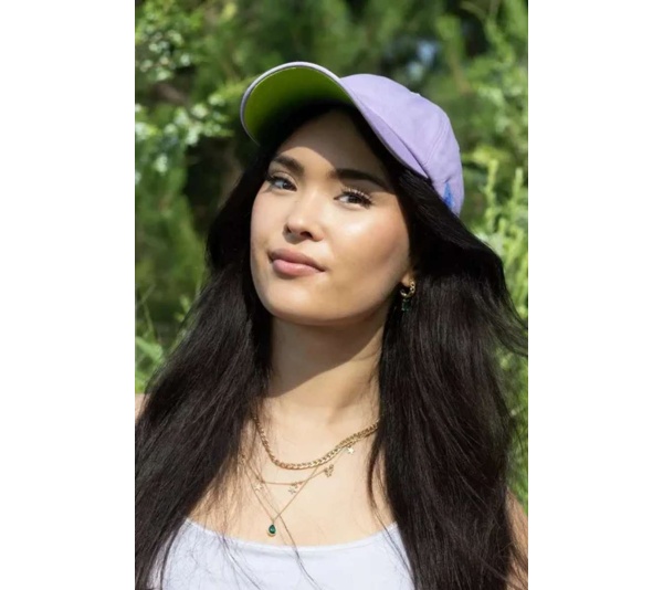 Lavender / Green - Lavender Garden Relaxed Baseball Cap