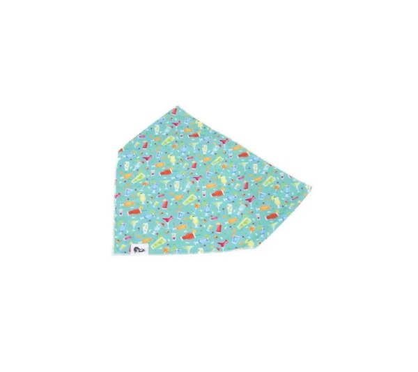 Seaside Sips Dog Bandana - M/L - 27in x 13in