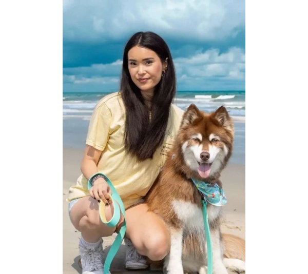 Seaside Sips Dog Bandana - M/L - 27in x 13in