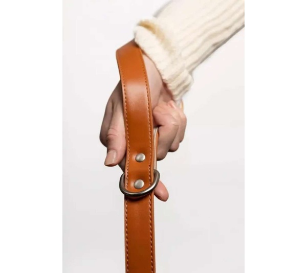 Brown-Red - Sierra Sunrise Vegan Leather Dog Leash