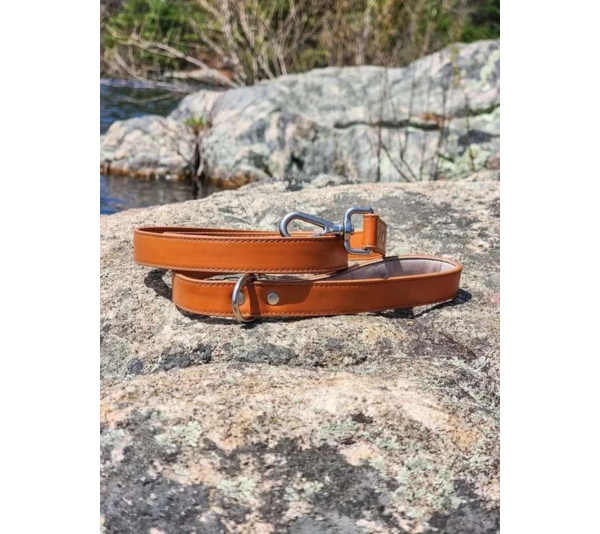 Brown-Red - Sierra Sunrise Vegan Leather Dog Leash