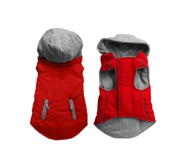 RED - Reversible Hooded Coat - Large