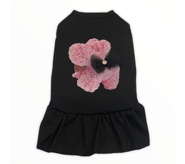 Roses and Puppy Love Dress - Medium
