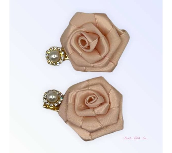 Silk & Pearl Florette Hair Clips