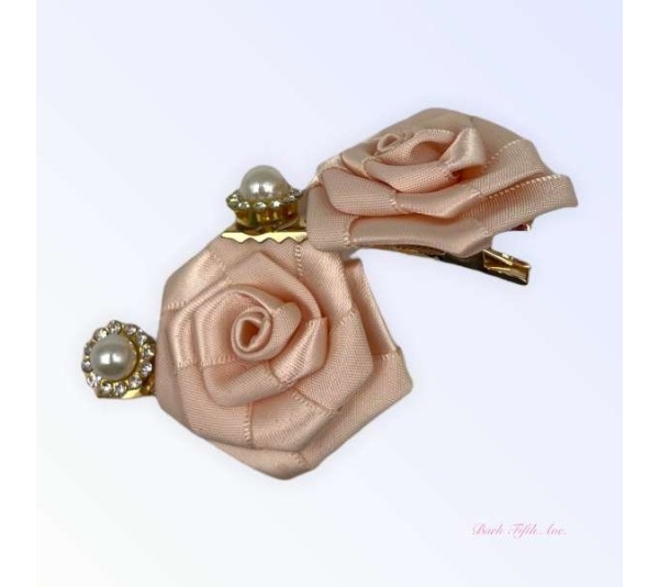 Silk & Pearl Florette Hair Clips