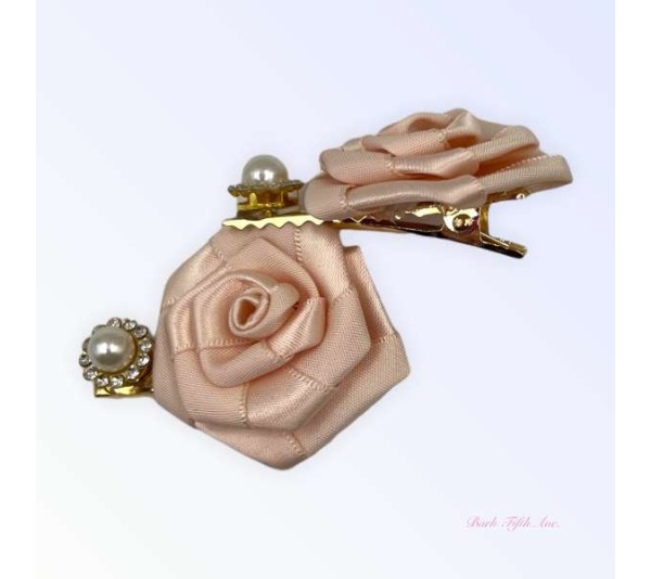 Silk & Pearl Florette Hair Clips