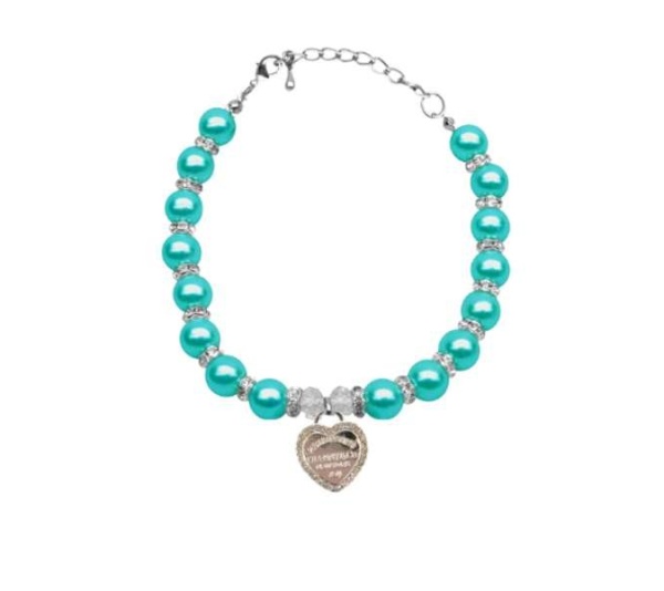 Single Row Pearl Sniffany Dog Necklace - Medium