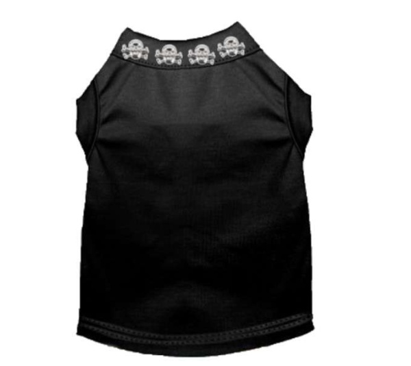 BLACK - Skull Studded Tee - Large