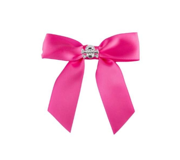 Pink - Skull Studded Hair Bow