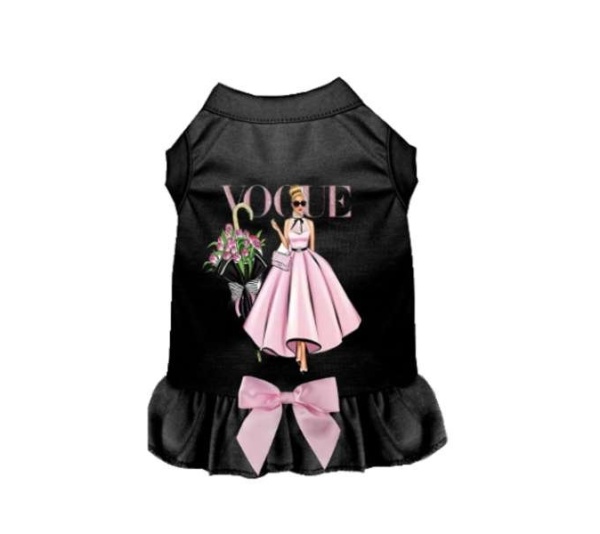 BLACK - Spring Vogue Dog Dress - X Large