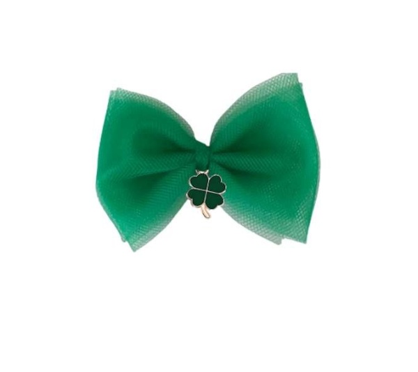 St. Patrick's Tulle Dog Hair Bow