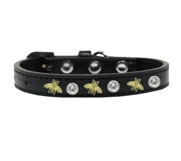 black - Studded Bee Collar - 16"