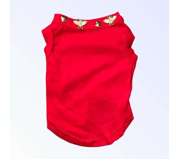 RED - Studded Bee Tee - X Large