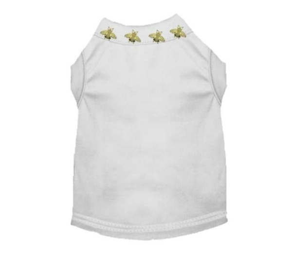 WHITE - Studded Bee Tee - Small