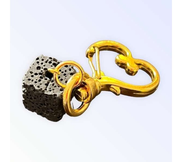 The Black Volcanic Diffuser Collar Charm