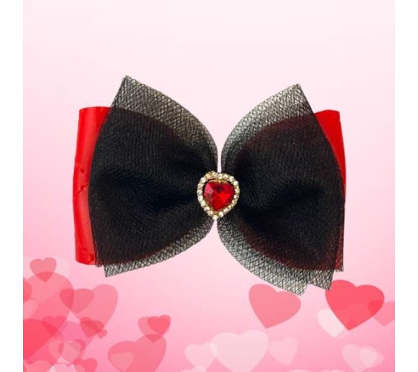 Tulle Heart Dog Hair Barrette