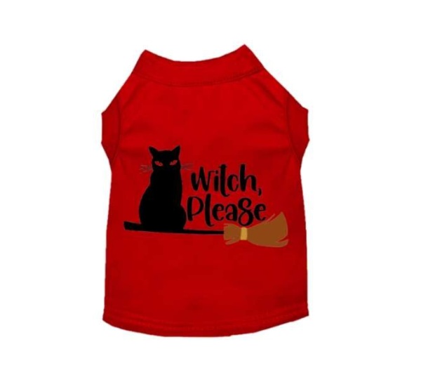 RED - Witch Please Cat - X Small