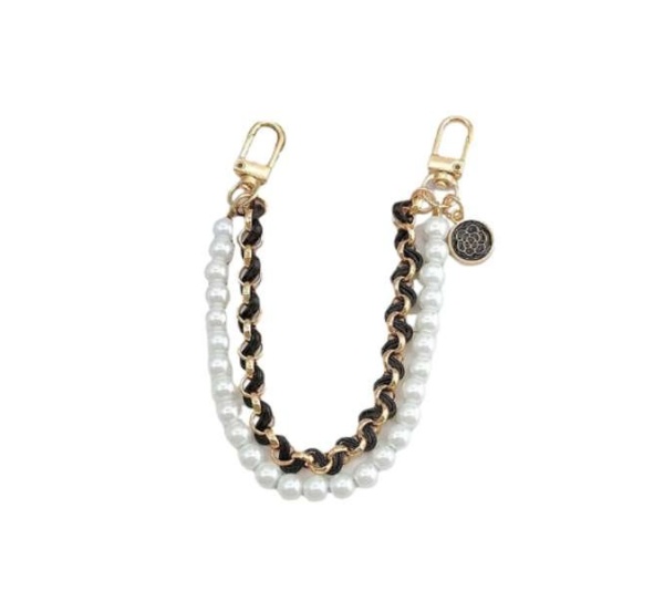Black - Double Layer Pearl & Chain Lead