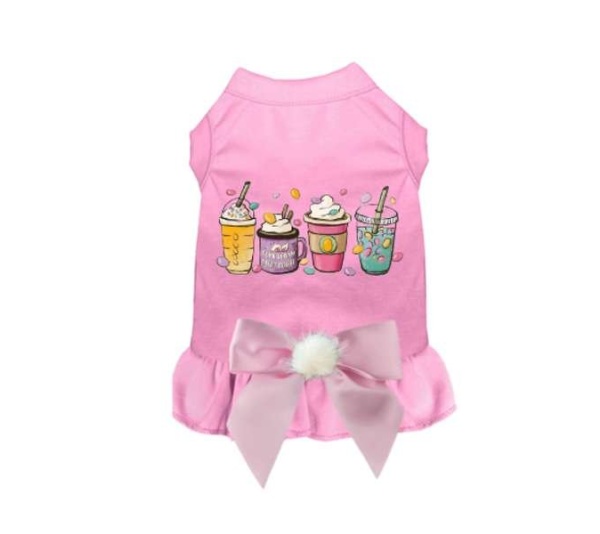 PINK - Easter Bunny Fun Dog Dress and Tee - Medium