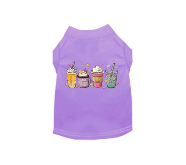 LAVENDER - Easter Bunny Fun Dog Dress and Tee - 2X Large