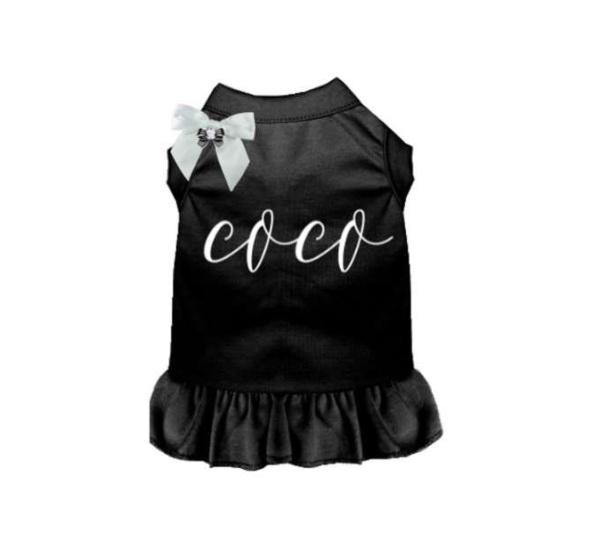 BLACK - Fancy Coco Dog Dress - Small
