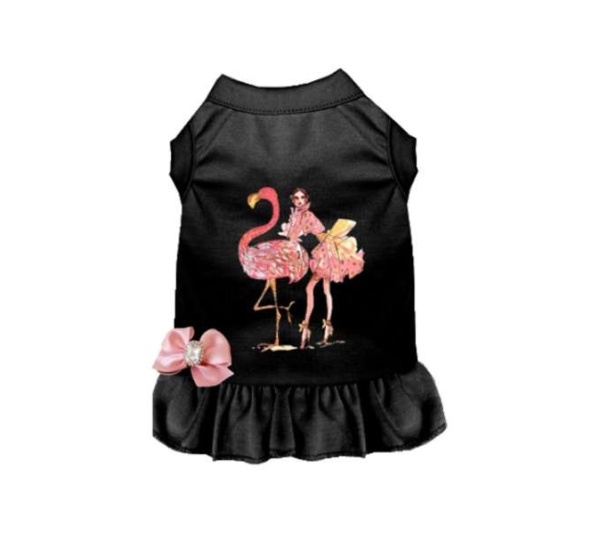 BLACK - Fancy Flamingo Dress - X Large
