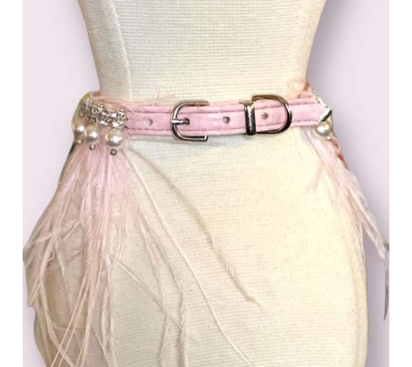 Feathers, Diamonds, & Pearls Glam Collar - 12