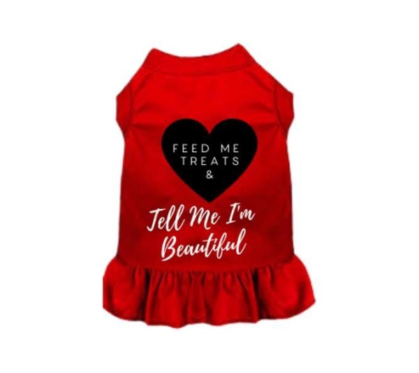 Solid Red - Feed Me Treats & Tell Me I'm Beautiful - Large