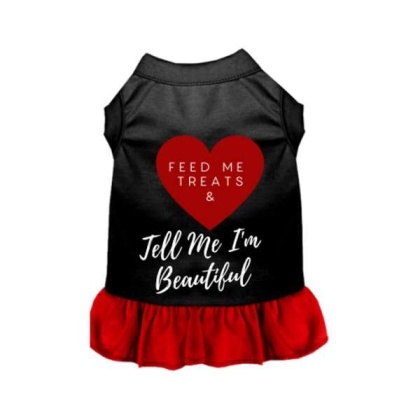 Black w Red Ruffle - Feed Me Treats & Tell Me I'm Beautiful - X Large