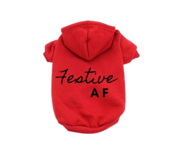 RED - Festive AF Hoodie - Large