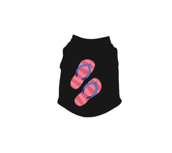 BLACK - Flipflop Tank Top - Medium