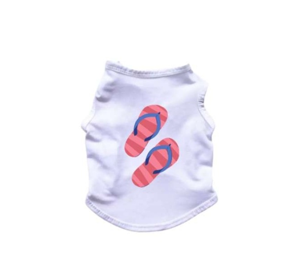 WHITE - Flipflop Tank Top - Small