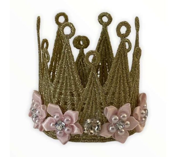 Floral and Lace Crown - Medium