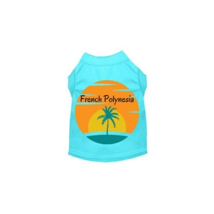 BLUE - French Polynesia- Dog Shirt - X Small