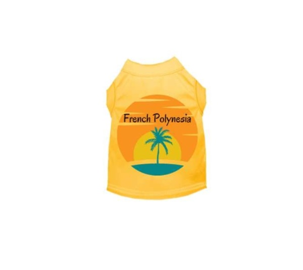 YELLOW - French Polynesia- Dog Shirt - Medium