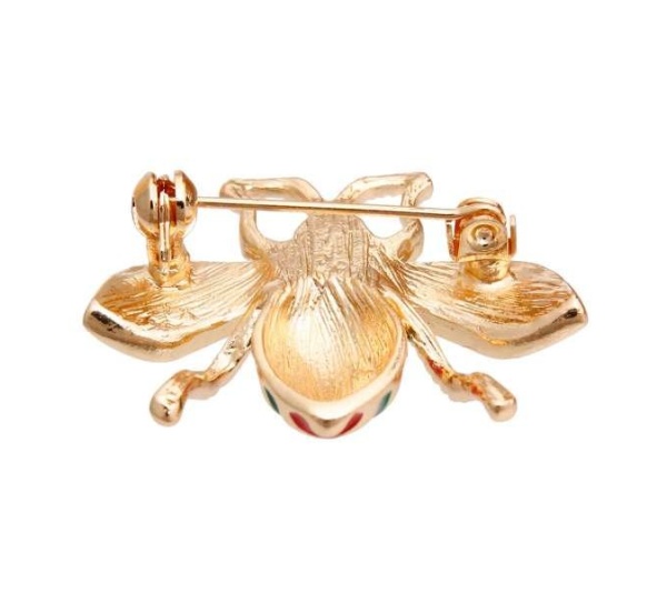 GG Red Crystal Bee Brooch