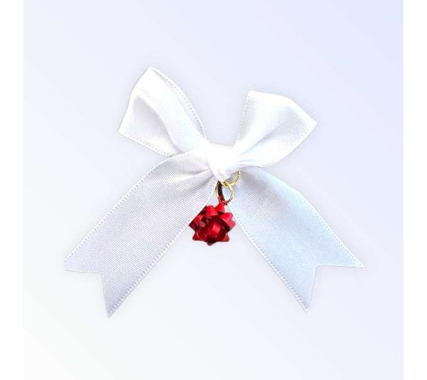WHITE - Gift Wrap Hair Bows