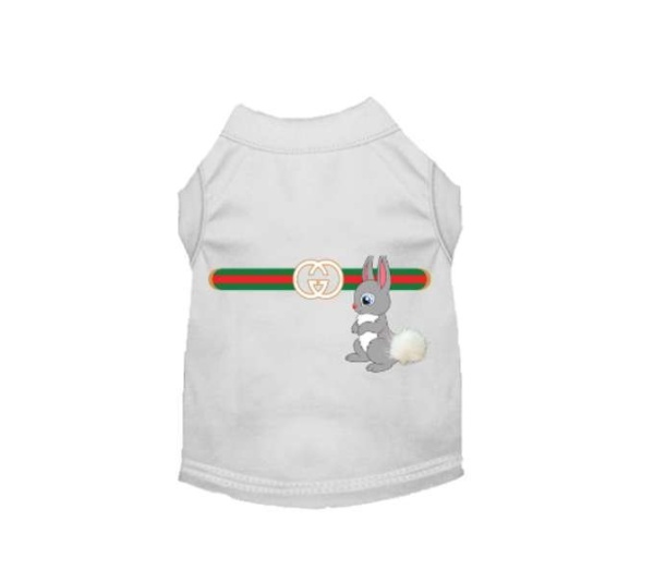 WHITE - Gucchewi Bunny- Dog Shirt - X Small