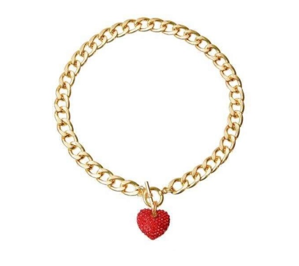 Red - Heart Toggle Necklace