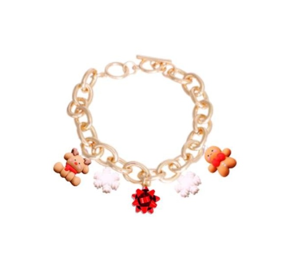 GOLD - Holiday Charm Dog Necklace - 18"