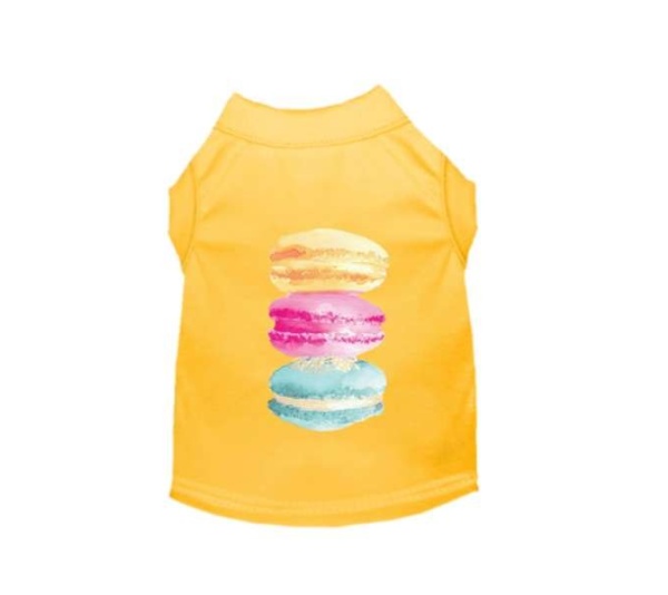 YELLOW - It's A Macaroon Summer- Dog Shirt - X Large