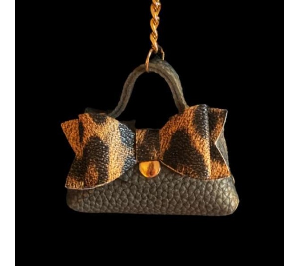 Leopard Faux Fur Pickup Bag - Small