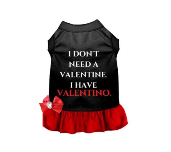 BLACK AND RED - Valentine or Valentino - 2X Large